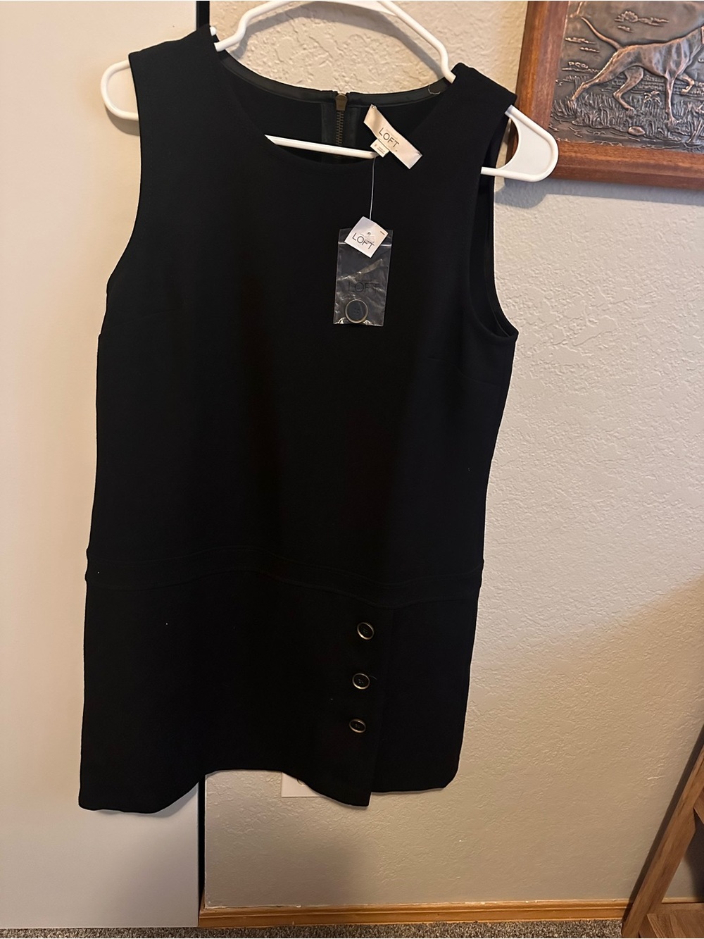 Loft Black Sleeveless Shift Dress - NWT